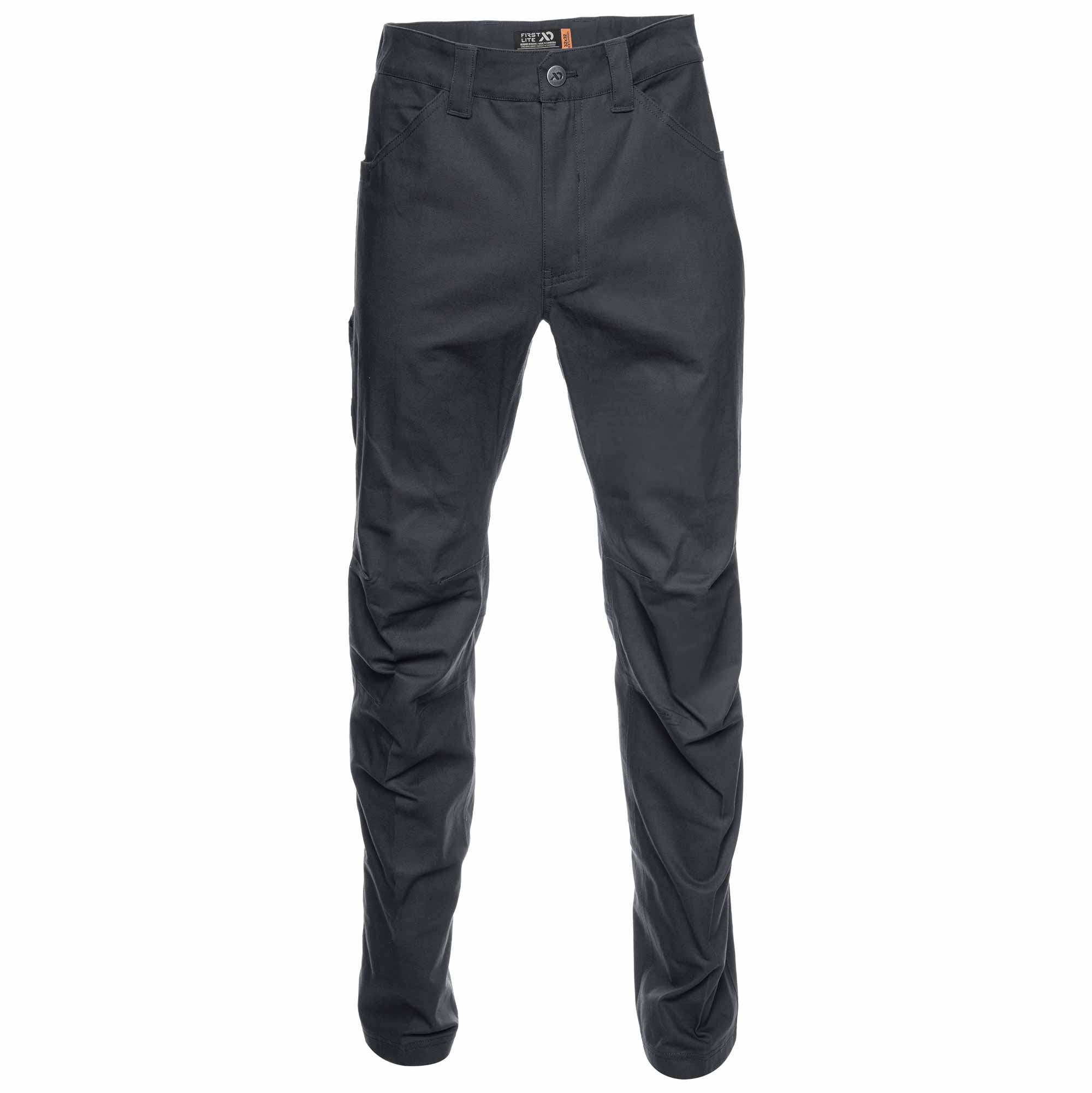 Dark gray pants on a white background