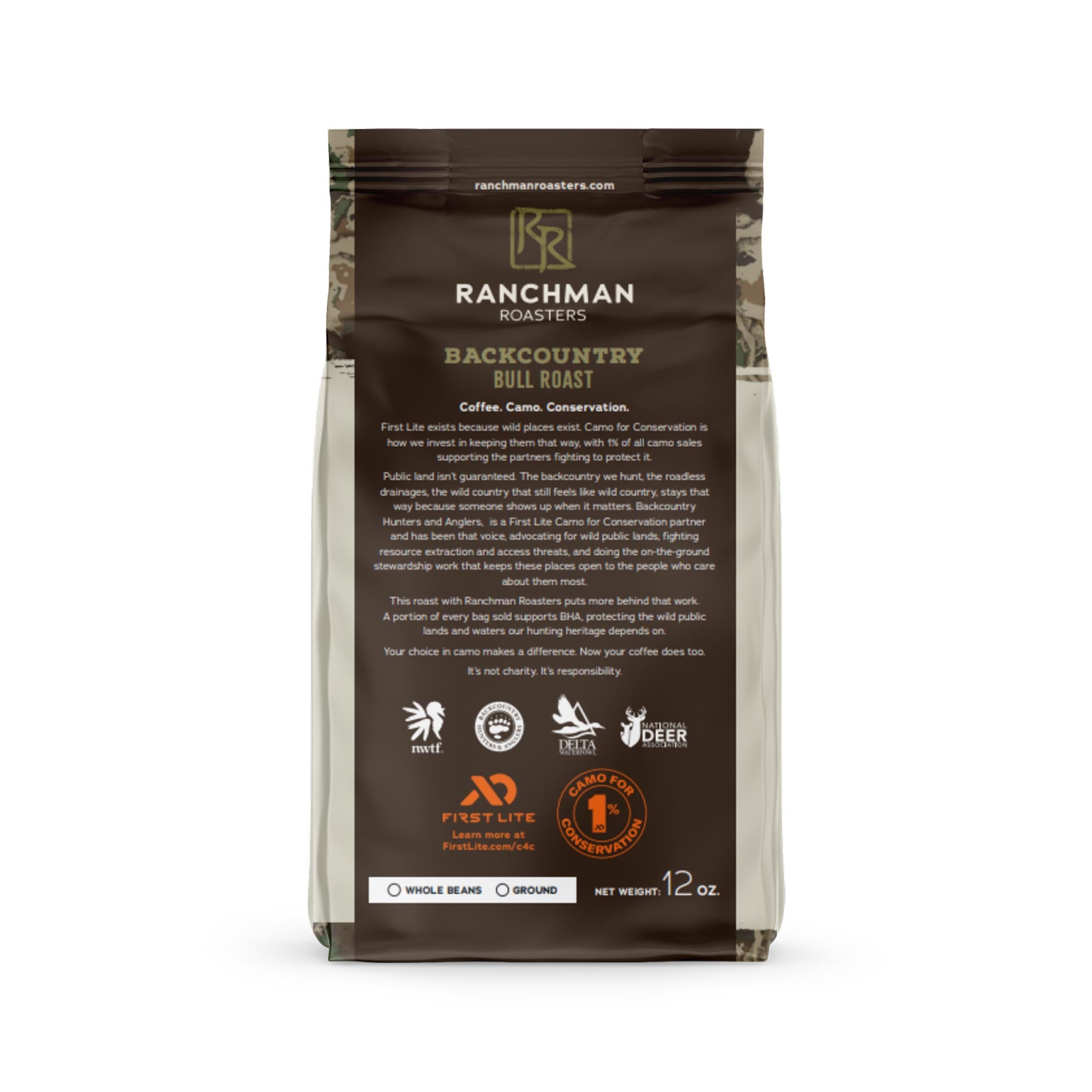 Ranchman Roasters coffee package on a white background