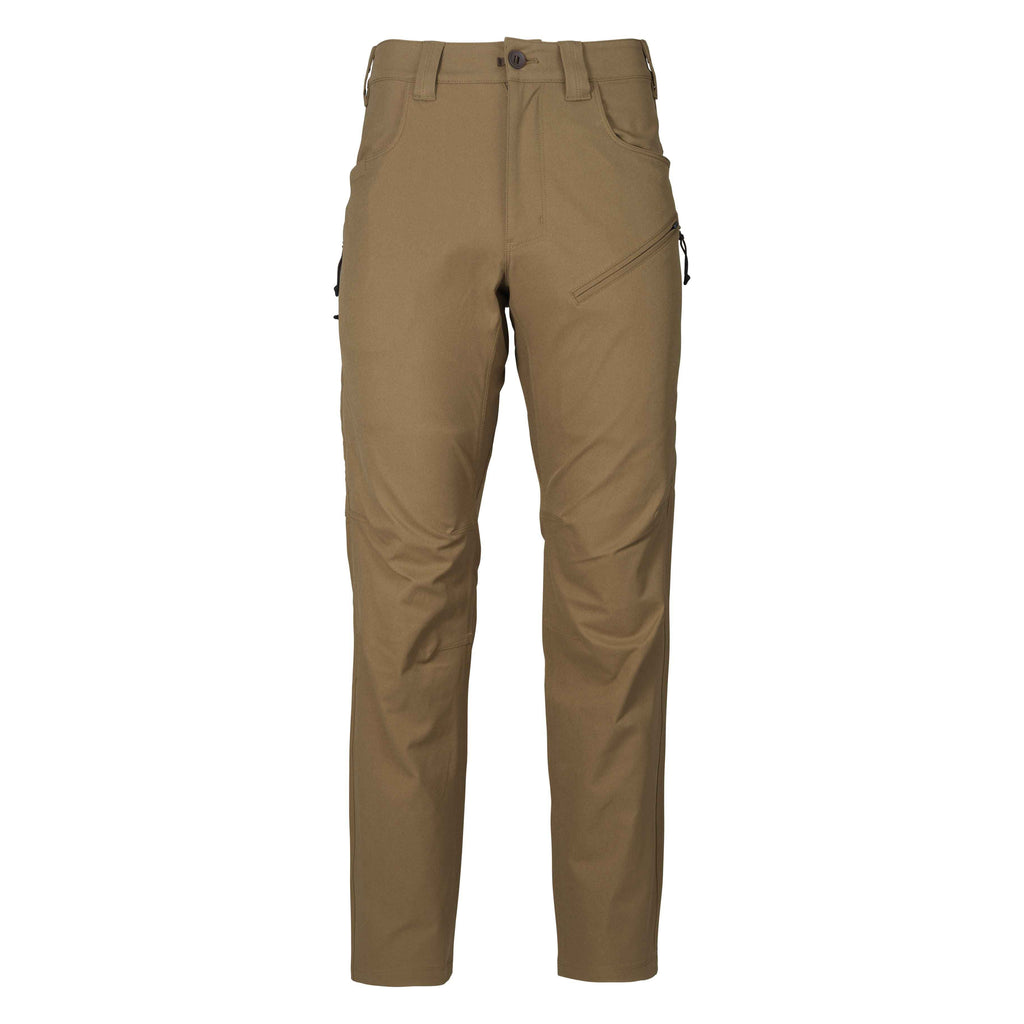First Lite 308 Pant — 100% polyester 4-way stretch year-round mountain pant in Dry Earth